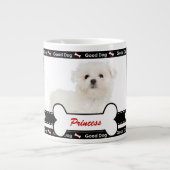 Good Dog Custom Photo Paw and Bone Pattern Grote Koffiekop (Voorkant)