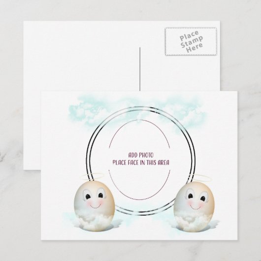 Good Egg Angel Foto Lijst Briefkaart (Voorkant / Achterkant)