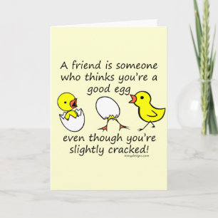 Good Egg Funny Beste Vriend Gezegde Kaart