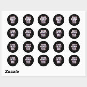 Good Energy Only 2026 Retro Bubble Letter Design  Ronde Sticker (Vel)
