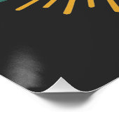 Good Energy- Retro Sunburst Positive Vibes Design Perfect Poster (Hoek)