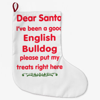 Good English Bulldog Grote Kerstsok