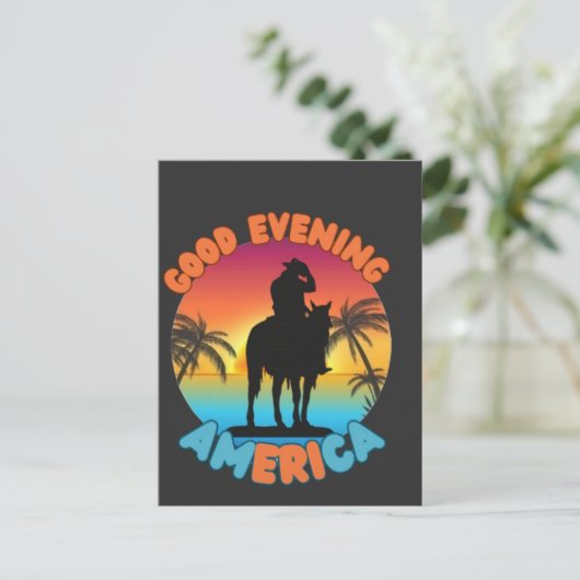 Good evening america briefkaart (Staand voorkant)