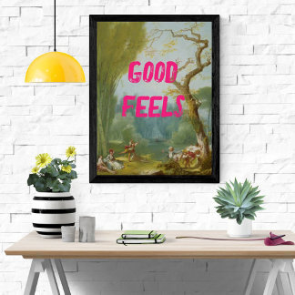 Good Feels Summer Outdoor Bright Pop Art Painting Perfect Poster