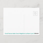 Good Fences Make Good Neighbors Postcard Briefkaart (Achterkant)