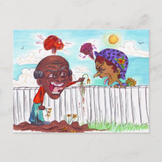 Good Fences Make Good Neighbors Postcard Briefkaart