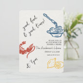 Good Food & Good Times Thanksgiving Kaart (Staand voorkant)