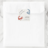 Good Food & Good Times Thanksgiving Vierkante Sticker (Tas)