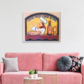 Good Food Good Wine Chef Canvas Afdruk (Insitu (Woonkamer))