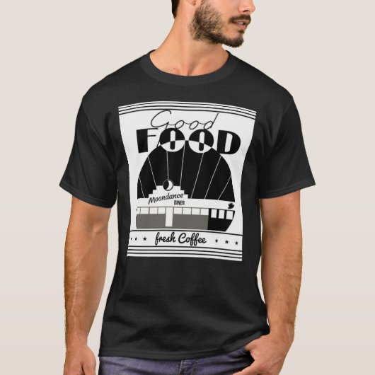 Good Food Moondance Diner Fresh Coffee Classic T-S T-shirt (Voorkant)