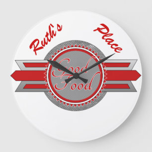 Good Food Retro Style Restauraunt Clock Grote Klok