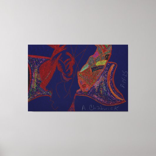 Good Fortune and Happiness Stretched Canvas Print (Voorkant)