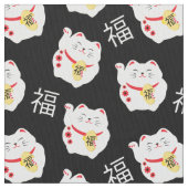 Good Fortune Cat Lucky Charm Stof (Close Up)