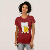 Good Fortune Cat - Maneki Neko T-shirt (Voorkant volledig)