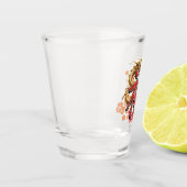 "Good Fortune" Chinese draak en geluk symbool Shot Glas (Links)