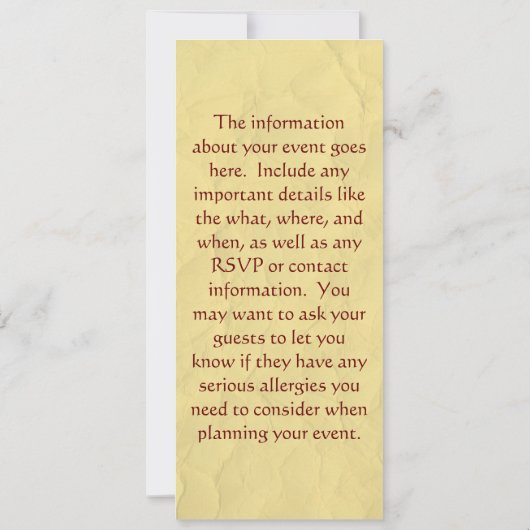 Good Fortune Chinese karakter uitnodiging (Achterkant)