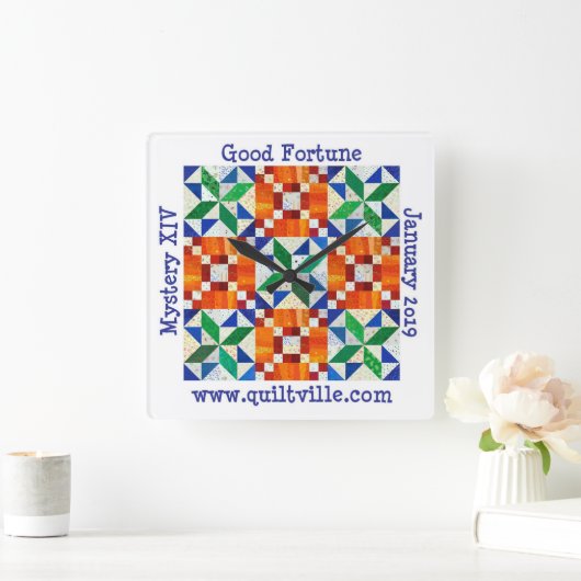 Good Fortune Clock Vierkante Klok (Huis)