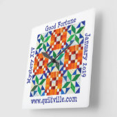 Good Fortune Clock Vierkante Klok (Hoek)