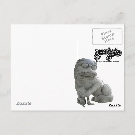 Good Fortune Foo Dog Briefkaart (Achterkant)