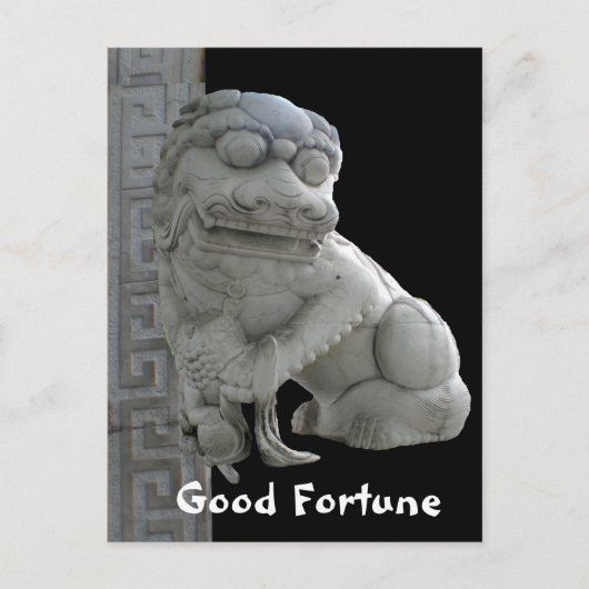 Good Fortune Foo Dog Briefkaart (Voorkant)