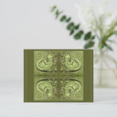 Good Fortune Lizard Tiles Briefkaart (Staand voorkant)