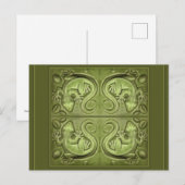 Good Fortune Lizard Tiles Briefkaart (Voorkant / Achterkant)
