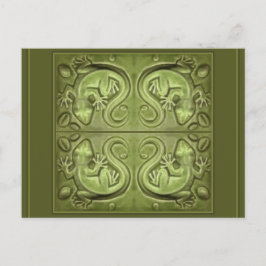 Good Fortune Lizard Tiles Briefkaart