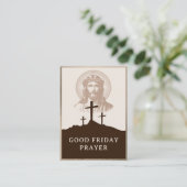 Good Friday Catholic Adoration Prayer Card Plaatskaartje (Staand voorkant)