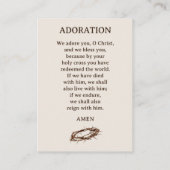 Good Friday Catholic Adoration Prayer Card Plaatskaartje (Achterkant)