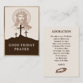 Good Friday Catholic Adoration Prayer Card Plaatskaartje (Voorkant / Achterkant)