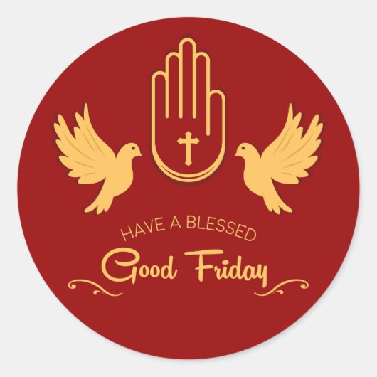 Good Friday Envelope Seal Ronde Sticker (Voorkant)