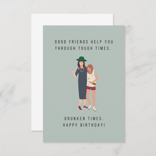 Good Friends Birthday Card (Voorkant / Achterkant)