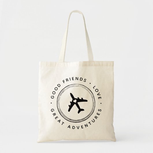 Good Friends Great Adventures Wanderlust Tote Bag (Voorkant)