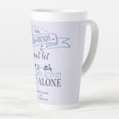 Good Friends Paarse Typography Quote Latte Mok (Rechterhoek)