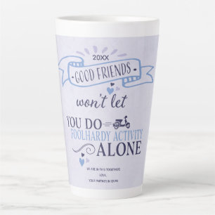 Good Friends Paarse Typography Quote Latte Mok