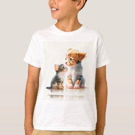 Good Friends Puppy And Kitten T-shirt