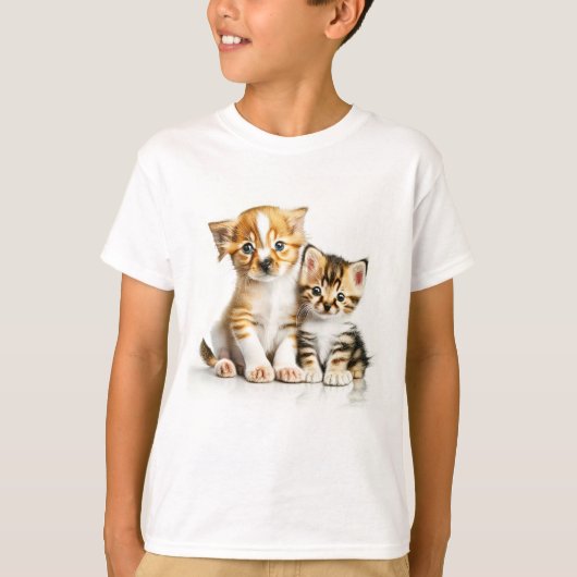 Good Friends Puppy And Kitten T-shirt (Voorkant)