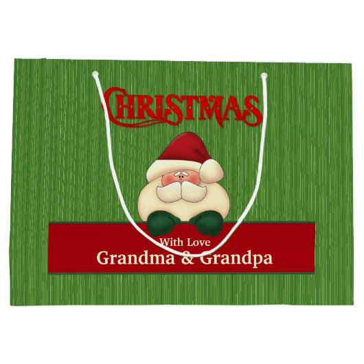 GOOD GIRL Beste Kerstmis met Kerstmis en groen Groot Cadeauzakje (Achterkant)