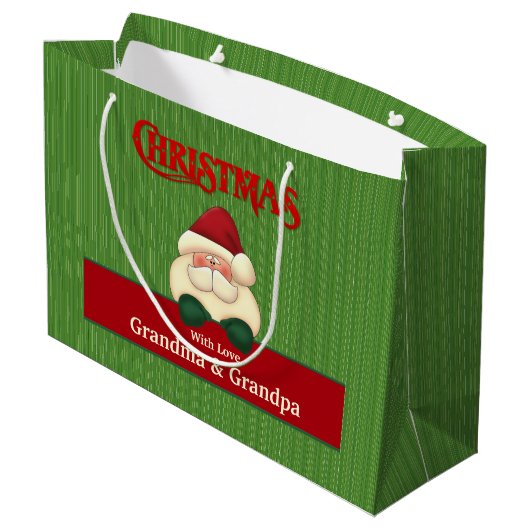 GOOD GIRL Beste Kerstmis met Kerstmis en groen Groot Cadeauzakje (Achterkant Gekanteld)