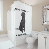 Good Girl Black Lab Douchegordijn (In situ)