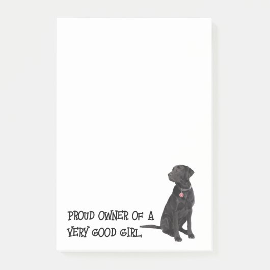 Good Girl Black Lab Post-it® Notes (Voorkant)