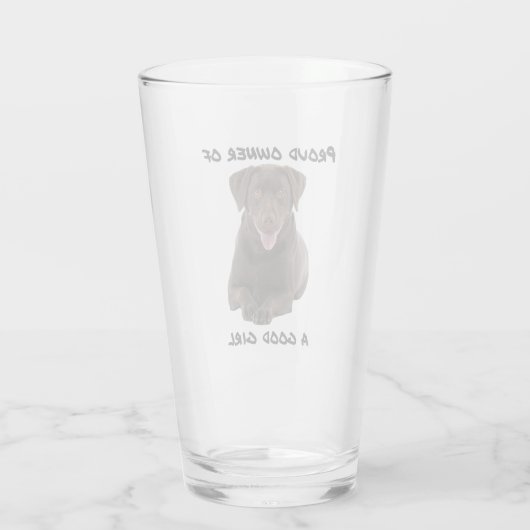 Good Girl Chocolate Lab Glas (Achterkant)