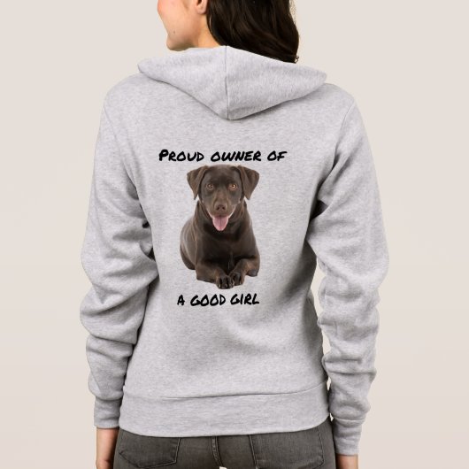 Good Girl Chocolate Lab Hoodie (Achterkant)