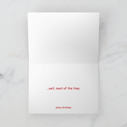 Good Girl Feestdagen Kaart (Binnen)