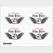 Good Girl Gone Biker Rechthoekige Sticker (Vel)