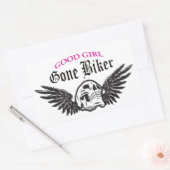 Good Girl Gone Biker Rechthoekige Sticker (Envelop)
