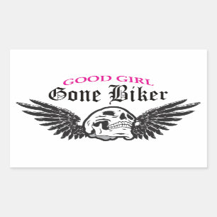 Good Girl Gone Biker Rechthoekige Sticker