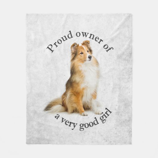 Good Girl Sheltie Fleece Deken (Voorkant)