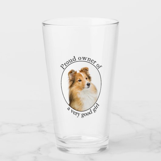 Good Girl Sheltie Glas (Voorkant)