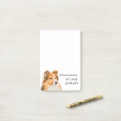 Good Girl Sheltie Post-it® Notes (Op bureau)